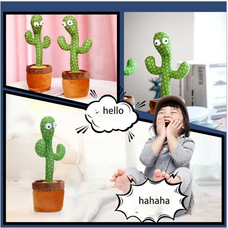 Cactus Dansant Électrique en Peluche – Jouet Musical Interactif qui Parle et Répète – Jouet Éducatif Enfant™ - Planète bébé