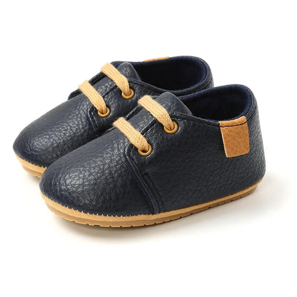 🍼 Chaussures Bébé en Cuir Rétro – Semelle Antidérapante – Meckior™