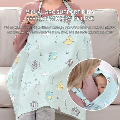 🍼 Cape d’Allaitement d’Été – Multifonction – Anti-regards – Tissu Respirant &amp; Léger – Coton Naturel™