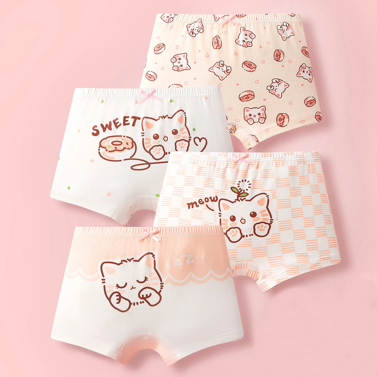 Lot de 4 Culottes Fille en Coton Ultra Doux ™