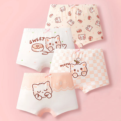 Lot de 4 Culottes Fille en Coton Ultra Doux ™