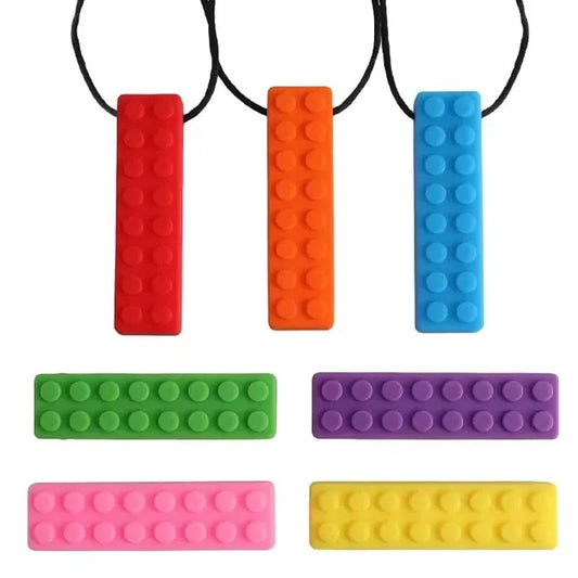 🦷🌈 Collier de Dentition Bébé en Silicone – Pendentif Sensoriel à Mâcher – Thérapie Sensorielle pour Bébé &amp; Enfant™ - Planète bébé