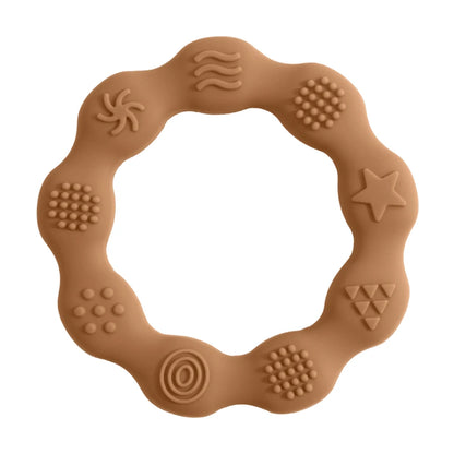🌸🦷 Anneau de Dentition Fleur – Silicone Alimentaire – Jouet de Molarité &amp; Cognition Tactile pour Bébé™