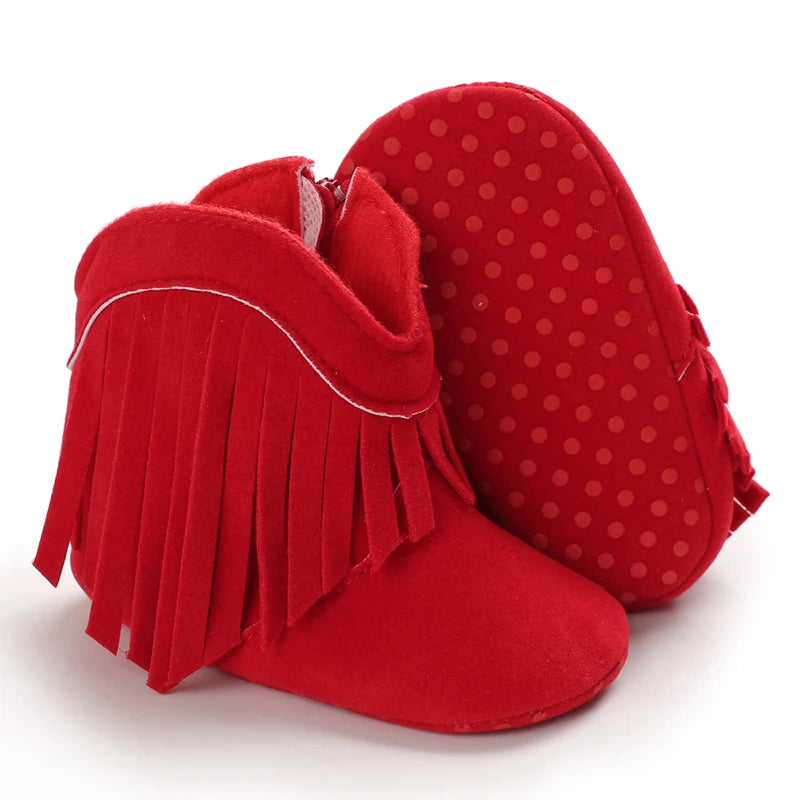 👢❄️ Bottes Bébé Mode à Franges – Chaudes &amp; Antidérapantes – 0 à 18 Mois – Fille &amp; Garçon™