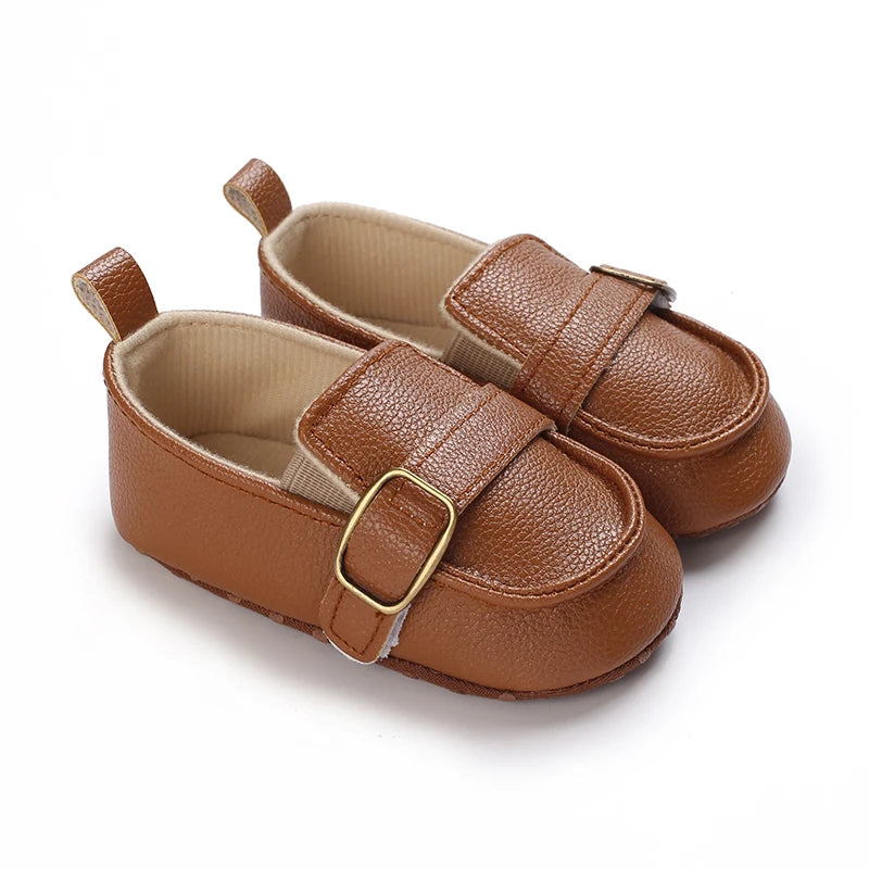 Mocassins de Cérémonie "Petit Prince" – Cuir Souple &amp; Finition Baptême