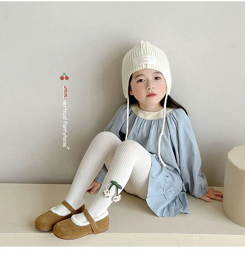 Collants Fille XUNYI – Coton Doux avec Accessoires Cerise