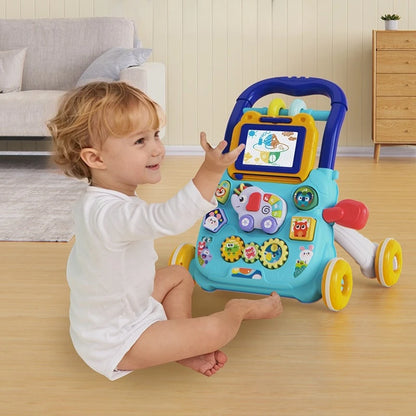 Trotteur Bébé Évolutif Anti-Basculement avec Musique et Lumières™ – Vitesse Réglable et Jouet d’Éveil 2-en-1