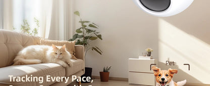 Blurams 2.4＆5G WiFi Indoor Camera, 2K, 360° PTZ Pet Dog IP CCTV Camera with Phone App, 2 - Way Talk, Night Vision, for Home Securi™ - Planète bébé
