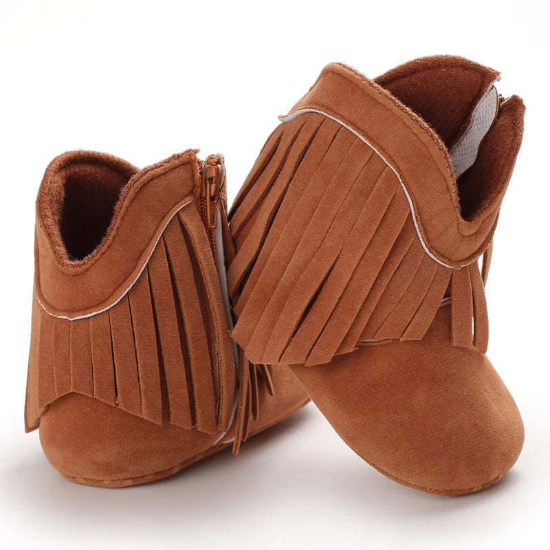 👢❄️ Bottes Bébé Mode à Franges – Chaudes &amp; Antidérapantes – 0 à 18 Mois – Fille &amp; Garçon™