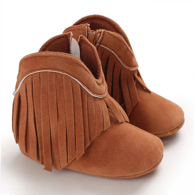 👢❄️ Bottes Bébé Mode à Franges – Chaudes &amp; Antidérapantes – 0 à 18 Mois – Fille &amp; Garçon™