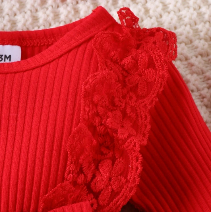 Combinaison Bébé Fille Noël – Barboteuse à Volants avec Jupe et Bandeau™