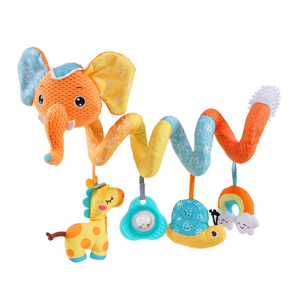 🚗🧸 Jouet de Voiture pour Bébé – Miroir, Grelot, Bruit de Papier &amp; Poignée Squeaky – Jouet d’Éveil pour Siège Auto ou Poussette™
