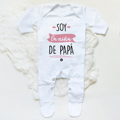 👶💖 Barboteuse Bébé "I Am Daddy's Girl" – Tenue Naissance &amp; Cadeau de Baby Shower – Mixte – Manches Longues™ - Planète bébé