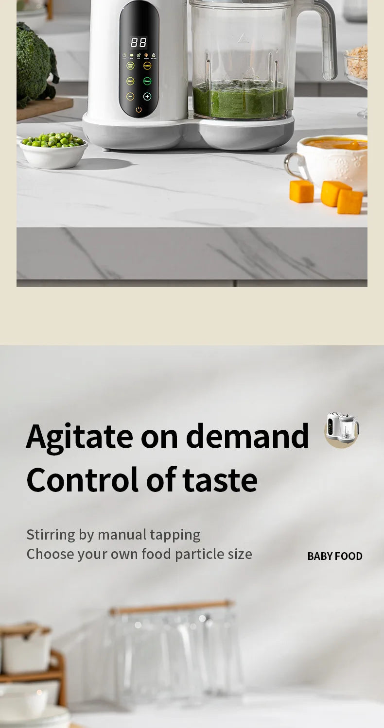 🥣👶 Robot Multifonction pour Alimentation Bébé – Cuiseur Vapeur, Mixeur, Chauffe-Lait &amp; Afficheur de Température™ - Planète bébé