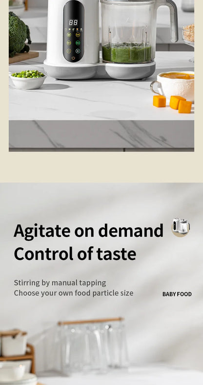 🥣👶 Robot Multifonction pour Alimentation Bébé – Cuiseur Vapeur, Mixeur, Chauffe-Lait &amp; Afficheur de Température™ - Planète bébé