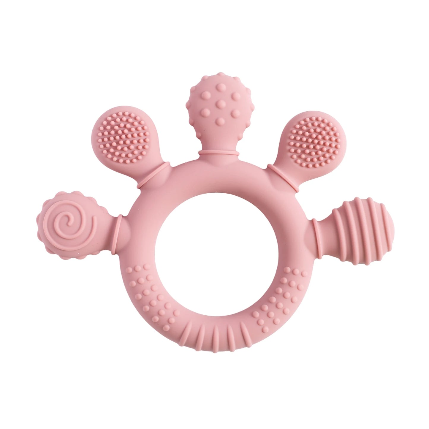 🦁👶 Anneau de Dentition en Silicone – Forme Animale Ludique – Apaisant &amp; Sensoriel™