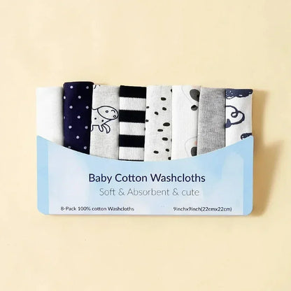 Lot de Serviettes Bébé 100% Coton 5/8PCS™ – Lingettes Douces pour Salive, Bain et Soin Quotidien