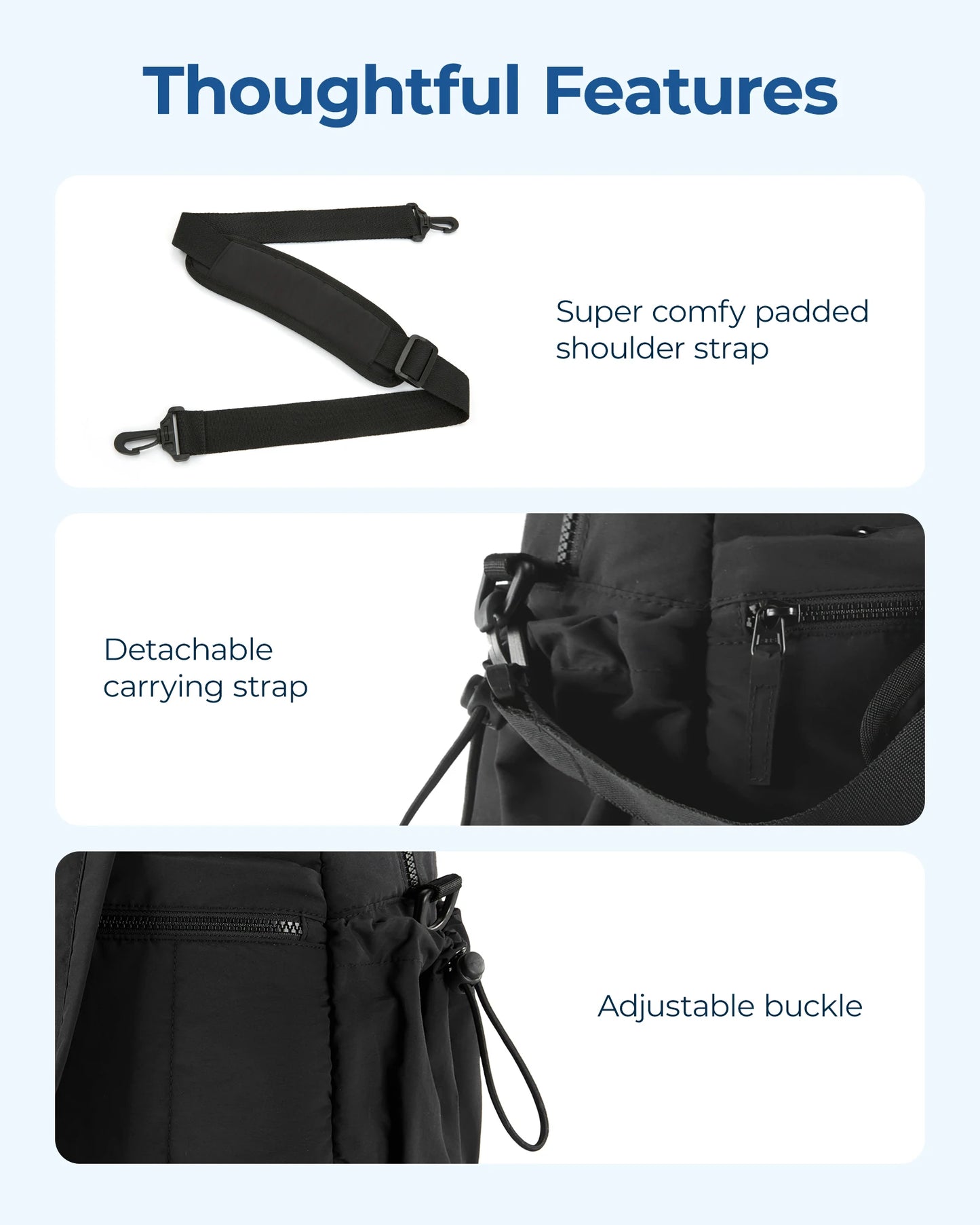 🎒 Sac de Voyage BAGSMART Femme – Grand Format avec Bandoulière™ - Planète bébé