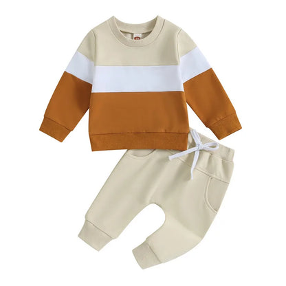 🧸🧥 Ensemble Bébé Garçon 2 Pièces – Sweat à Manches Longues &amp; Pantalon Élastique – Automne – RUEWEY™ - Planète bébé