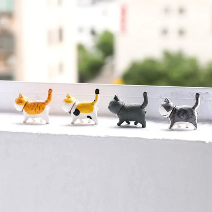 Lot de 9 Figurines Chat Kawaii avec Clochette