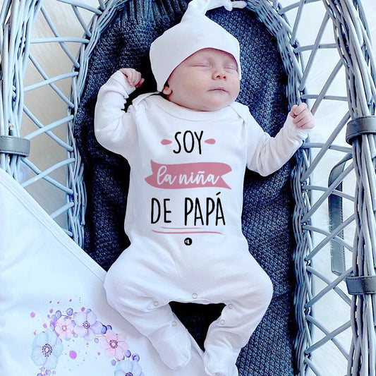 👶💖 Barboteuse Bébé "I Am Daddy's Girl" – Tenue Naissance &amp; Cadeau de Baby Shower – Mixte – Manches Longues™ - Planète bébé