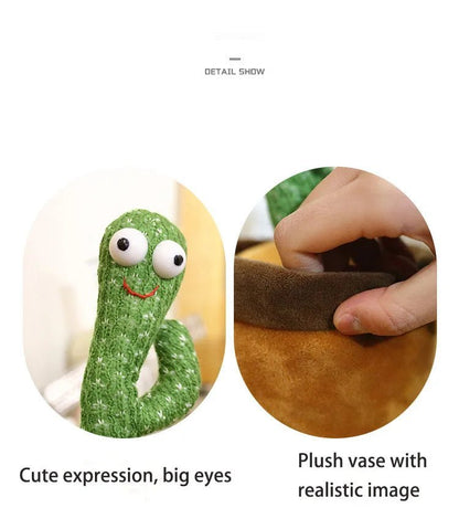 Cactus Dansant Électrique en Peluche – Jouet Musical Interactif qui Parle et Répète – Jouet Éducatif Enfant™ - Planète bébé