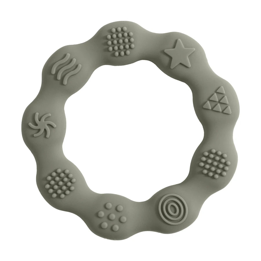 🌸🦷 Anneau de Dentition Fleur – Silicone Alimentaire – Jouet de Molarité &amp; Cognition Tactile pour Bébé™ - Planète bébé