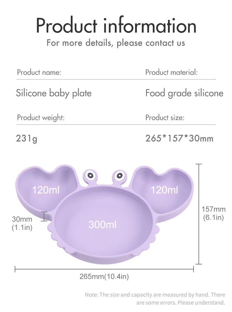🍽️ Set de Vaisselle Bébé 9 Pièces en Silicone – Antidérapant &amp; Sans BPA™ - Planète bébé