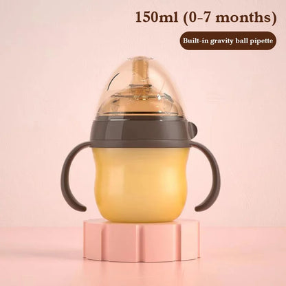 🍼 Biberon Large Calibre en Silicone – Imitation Allaitement – Anti-Colique avec Poignées (150ML / 240ML)™ - Planète bébé