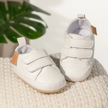 🍼 Chaussures Bébé en Cuir Rétro – Semelle Antidérapante – Meckior™