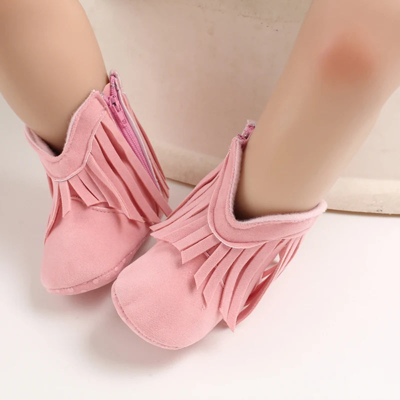 👢❄️ Bottes Bébé Mode à Franges – Chaudes &amp; Antidérapantes – 0 à 18 Mois – Fille &amp; Garçon™