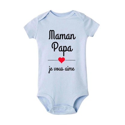 Maman Papa Je T'aime Body Bébé Fête des Mères et des Pères Nouveau-né Garçons & Filles™ - Planète bébé