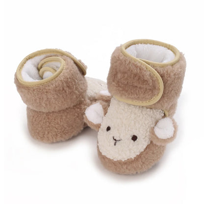 🧸❄️ Chaussures d’Hiver Bébé – Premiers Pas Antidérapants – Doublure Coton Chaud – Motif Cartoon™