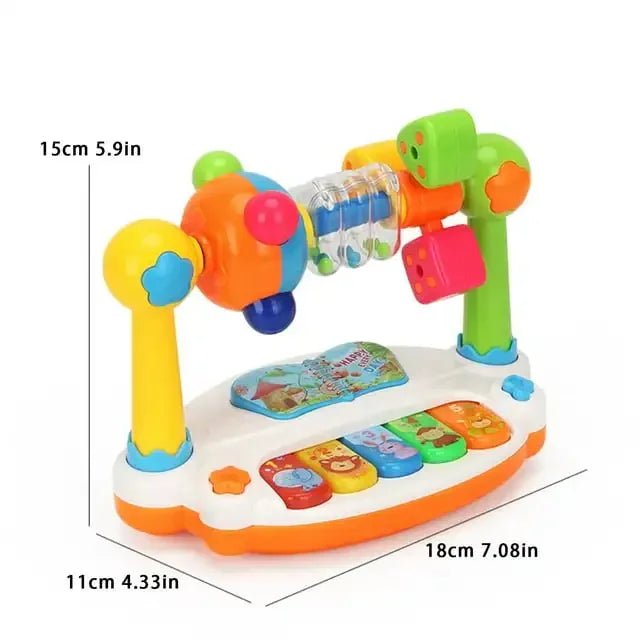 🎹 Piano Musical Bébé Rotatif – Sons &amp; Lumières – Jouet Éducatif Précoce™ - Planète bébé
