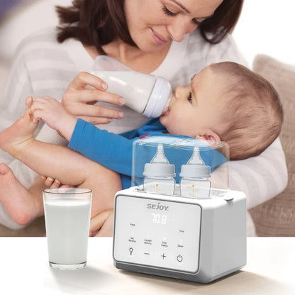 🍼 Chauffe-Biberon Multifonction Sejoy – Chauffage Rapide &amp; Stérilisation – Température Contrôlée avec Précision (220V)™ - Planète bébé