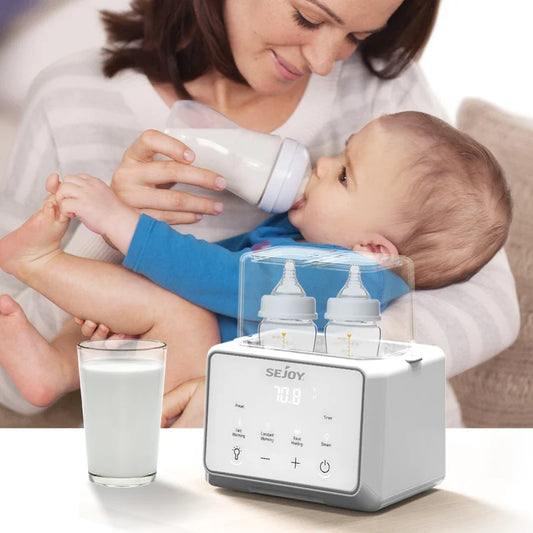 🍼 Chauffe-Biberon Multifonction Sejoy – Chauffage Rapide &amp; Stérilisation – Température Contrôlée avec Précision (220V)™ - Planète bébé