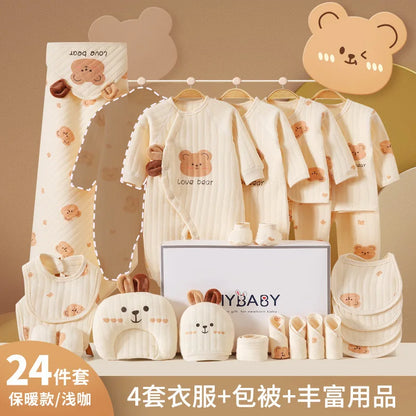 Lot Naissance Complet 21 à 25 Pièces 100% Coton Bébé Garçon et Fille – Ensemble Vêtements et Accessoires Confort™