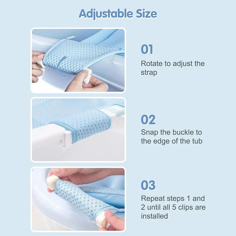 🛁 Hamac de Bain pour Bébé – Filet de Bain Réglable &amp; Antidérapant – Support de Bain Nouveau-né Universel™ - Planète bébé