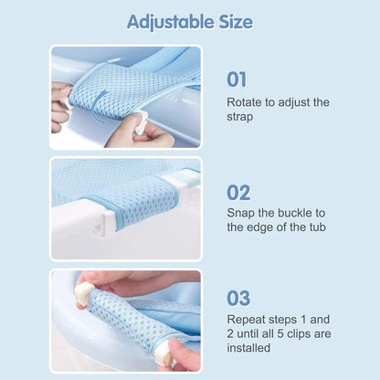 🛁 Hamac de Bain pour Bébé – Filet de Bain Réglable &amp; Antidérapant – Support de Bain Nouveau-né Universel™ - Planète bébé