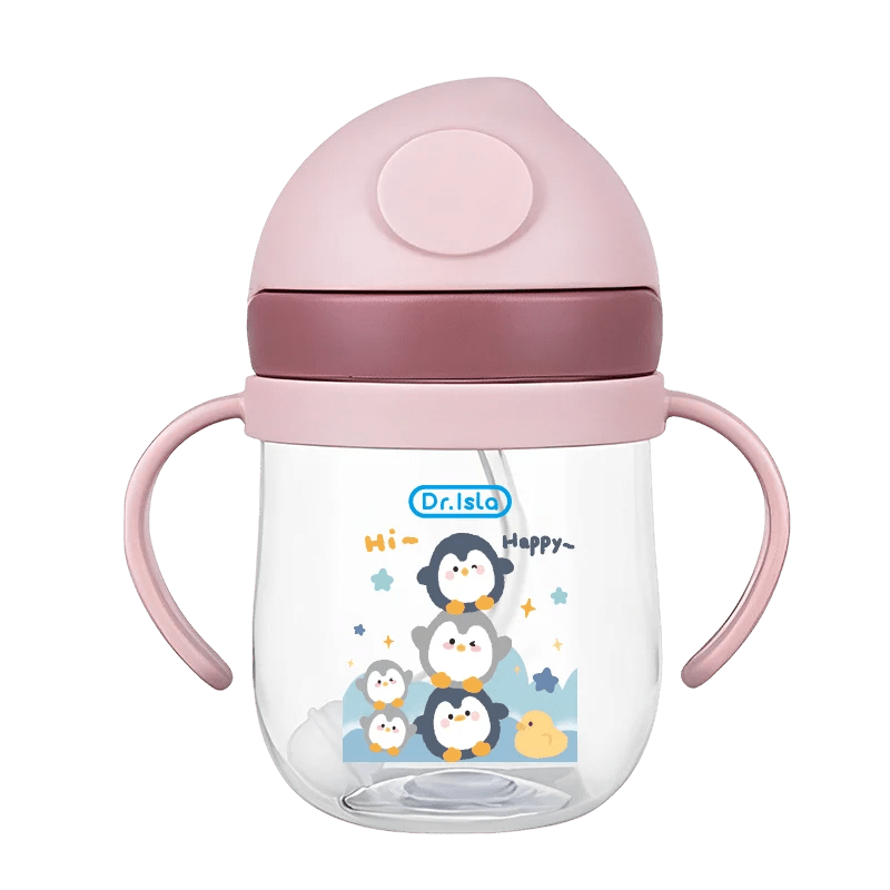 🍼💧 Tasse d’Apprentissage avec Paille – 250 ml | Design Animal Amusant | Sans BPA | Poignées Ergonomiques™ - Planète bébé