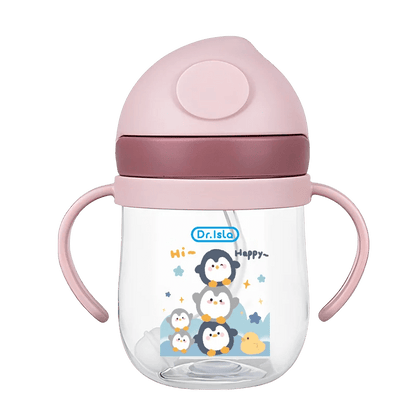 🍼💧 Tasse d’Apprentissage avec Paille – 250 ml | Design Animal Amusant | Sans BPA | Poignées Ergonomiques™ - Planète bébé