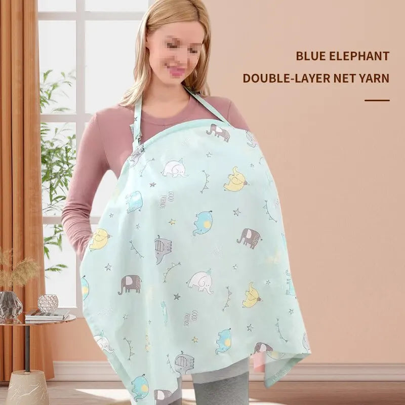 🍼 Cape d’Allaitement d’Été – Multifonction – Anti-regards – Tissu Respirant &amp; Léger – Coton Naturel™