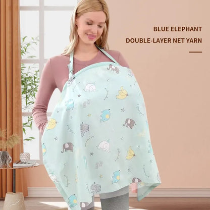 🍼 Cape d’Allaitement d’Été – Multifonction – Anti-regards – Tissu Respirant &amp; Léger – Coton Naturel™