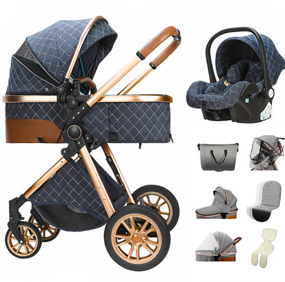Poussette Bébé 3 en 1 Multifonction – Pliable