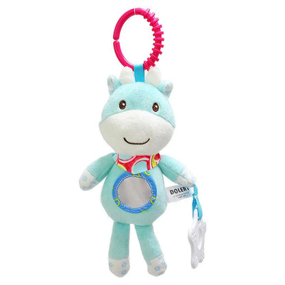 Soft Giraffe Zebra Animal Handbells Rattles Plush Infant Baby Development Handle Toys WIth Teether Baby Toy For Newborn Gifts™