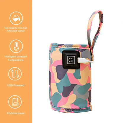 🍼❄️ Chauffe-Biberon USB Nomade – Housse Isotherme pour Biberon – Idéal pour l’Hiver &amp; les Déplacements™ - Planète bébé