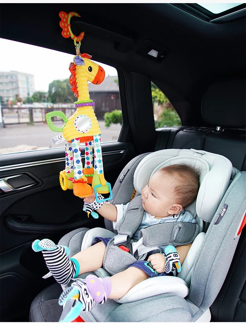 Soft Giraffe Zebra Animal Handbells Rattles Plush Infant Baby Development Handle Toys WIth Teether Baby Toy For Newborn Gifts™ - Planète bébé