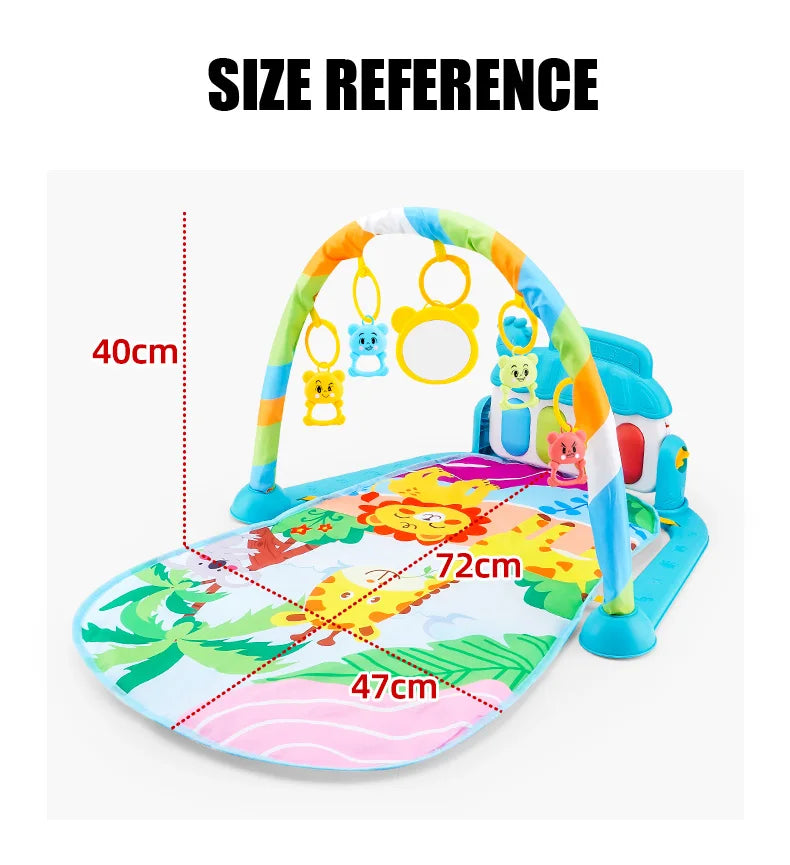 Tapis d’Éveil Musical Bébé – Gym d’Activité avec Piano