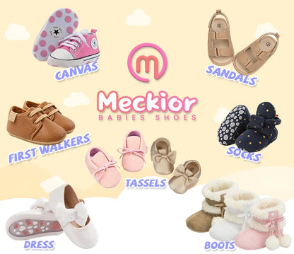 🍼 Chaussures Bébé en Cuir Rétro – Semelle Antidérapante – Meckior™