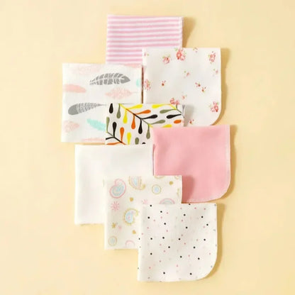 Lot de Serviettes Bébé 100% Coton 5/8PCS™ – Lingettes Douces pour Salive, Bain et Soin Quotidien